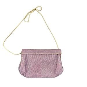 Lindsey Blake Women's Purple Rhinestone Hobo Crossbody Bag cocktail formal